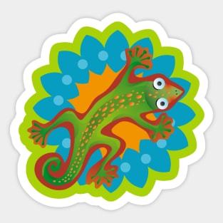 Green Lizard Sticker